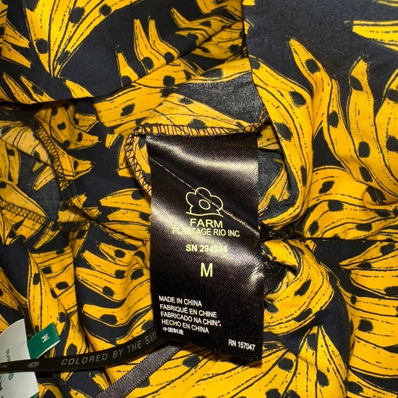 Farm Rio Banana One-Shoulder Midi Dress - Picture 16 of 16